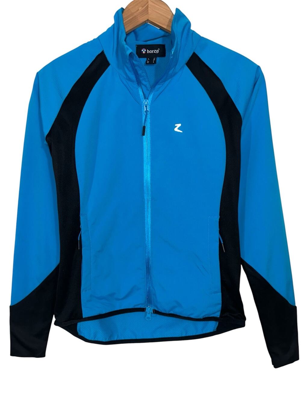 Horze Equestrian Blue Black Performance Technical Training Top Jacket Size 4